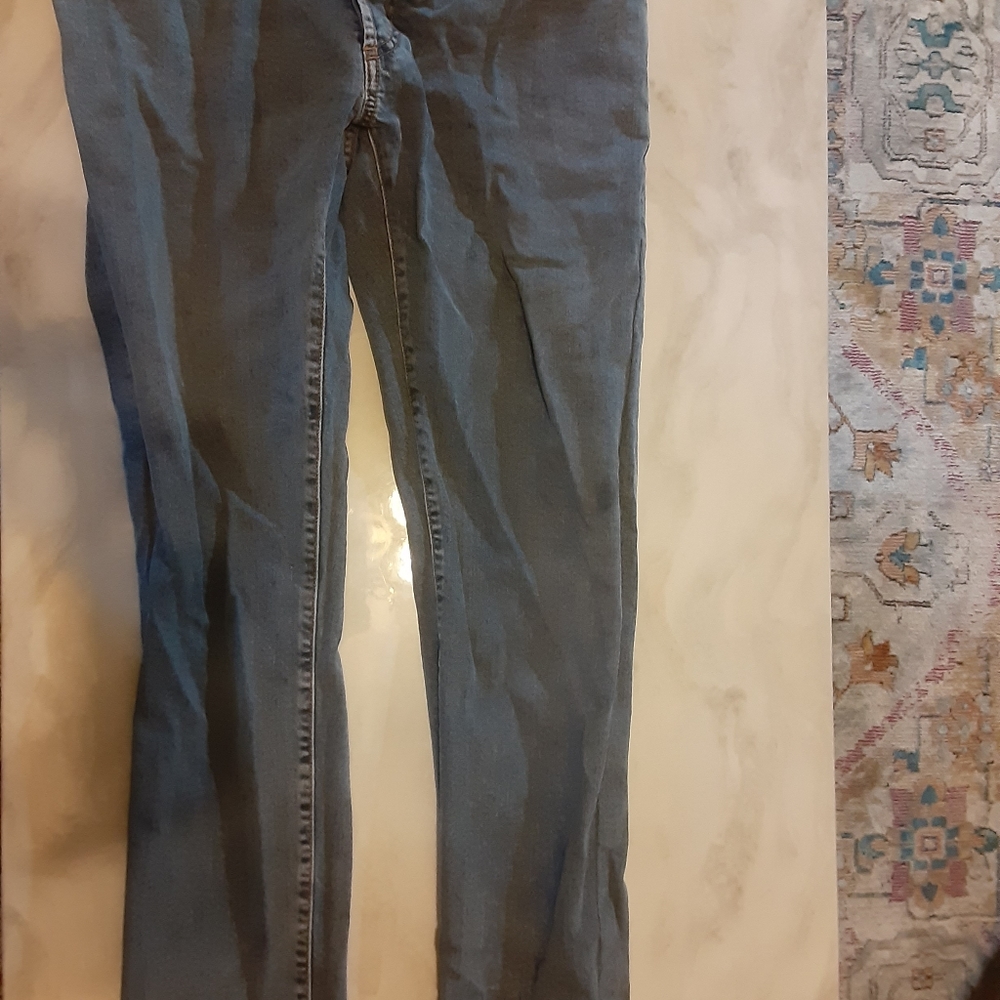 A pair of Dior denim jeans.
